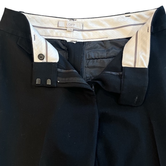 LOFT Julie Size 8 Black Pleated Trousers Pants - Picture 8 of 9